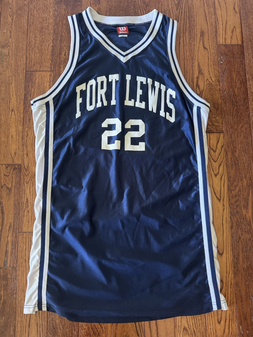 Vintage Wilson Basketball Jersey #22 Fort Lewis Mens 46 Made USA Retro 80s 90s